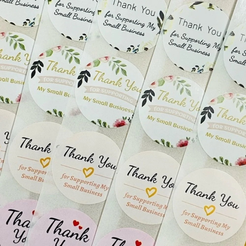 40 Small Thank You Stickers! (Quarter Size)